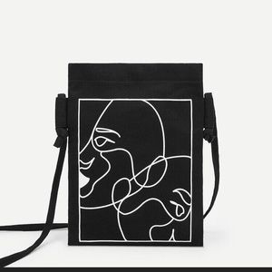 🍁 White Canvas Cross Body Bag